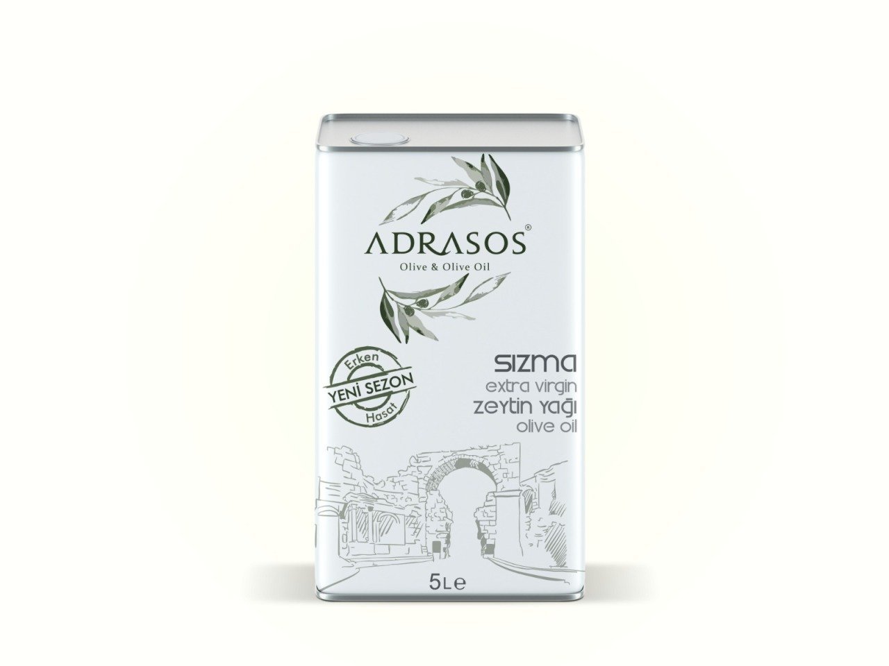 Adrasos Erken Hasat Sızma Zeytinyağı 5 Lt
